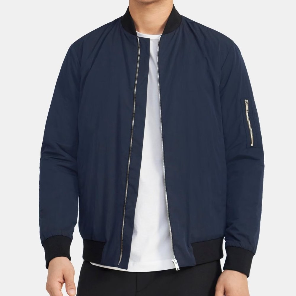 THEORY BOMBER JACKET in TECH POLY